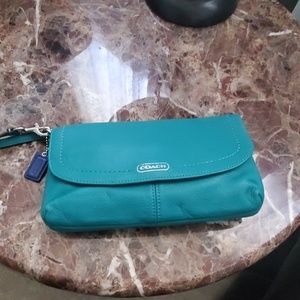 Coach leather clutch